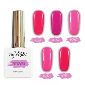 Neon pink geellakkide komplekt